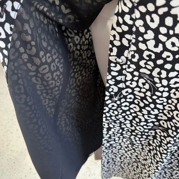 Michael Kors Leopard Print Georgette Shirtdress NwT XXS - Picture 11 of 16